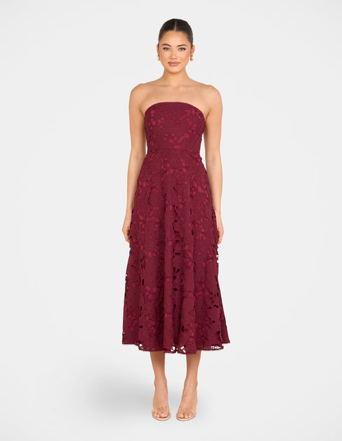 Nellie Strapless Midi Dress